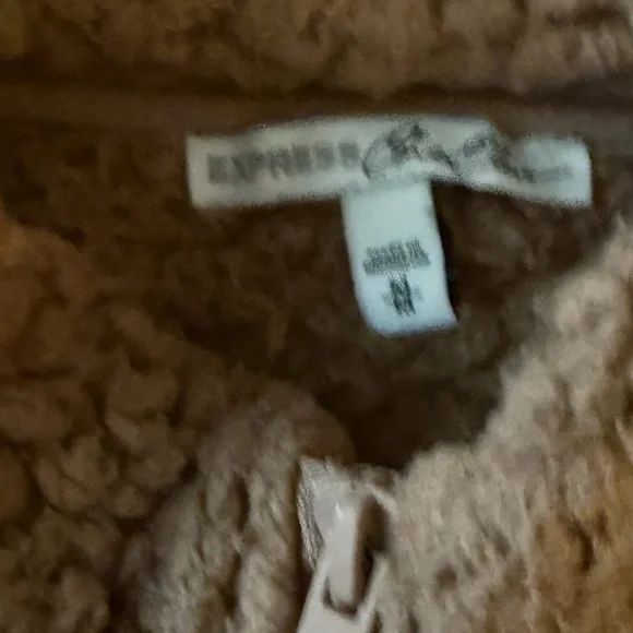 Express Tan Sherpa Jacket - Picture 3 of 5